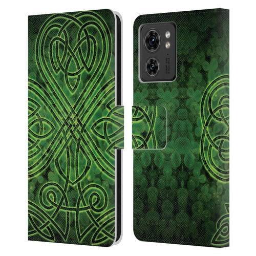 Brigid Ashwood Celtic Wisdom 3 Irish Shamrock Leather Book Wallet Case Cover For Motorola Moto Edge 40