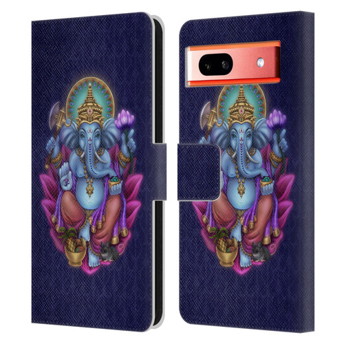 Brigid Ashwood Sacred Symbols Ganesha Leather Book Wallet Case Cover For Google Pixel 7a