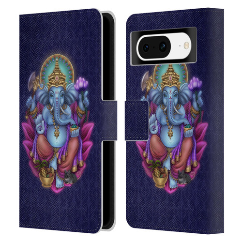 Brigid Ashwood Sacred Symbols Ganesha Leather Book Wallet Case Cover For Google Pixel 8