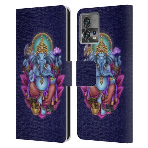 Brigid Ashwood Sacred Symbols Ganesha Leather Book Wallet Case Cover For Motorola Moto Edge 30 Fusion