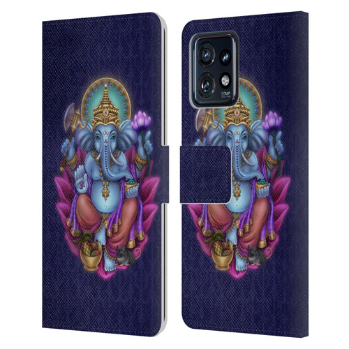 Brigid Ashwood Sacred Symbols Ganesha Leather Book Wallet Case Cover For Motorola Moto Edge 40 Pro