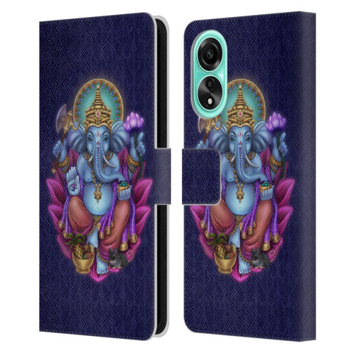 Brigid Ashwood Sacred Symbols Ganesha Leather Book Wallet Case Cover For OPPO A78 4G