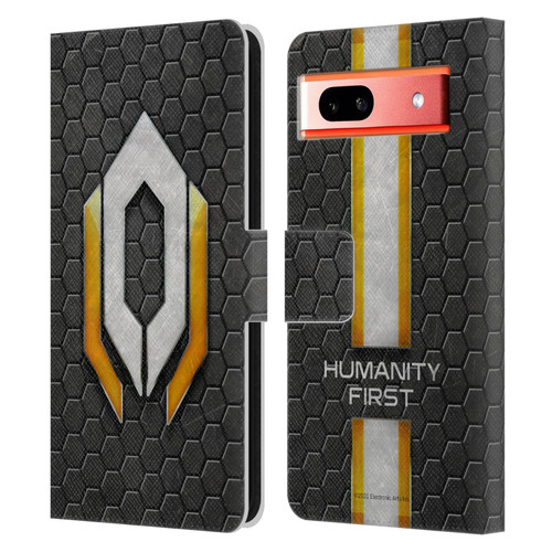 EA Bioware Mass Effect Graphics Cerberus Logo Leather Book Wallet Case Cover For Google Pixel 7a