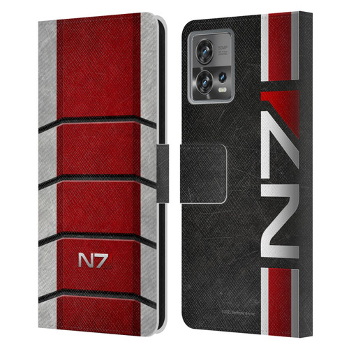 EA Bioware Mass Effect Graphics N7 Logo Armor Leather Book Wallet Case Cover For Motorola Moto Edge 30 Fusion