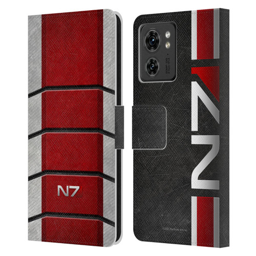 EA Bioware Mass Effect Graphics N7 Logo Armor Leather Book Wallet Case Cover For Motorola Moto Edge 40