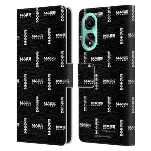 EA Bioware Mass Effect Graphics Logo Pattern Leather Book Wallet Case Cover For OPPO A78 5G