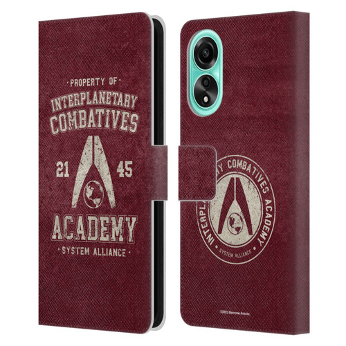 EA Bioware Mass Effect 3 Badges And Logos Interplanetary Combatives Leather Book Wallet Case Cover For OPPO A78 5G
