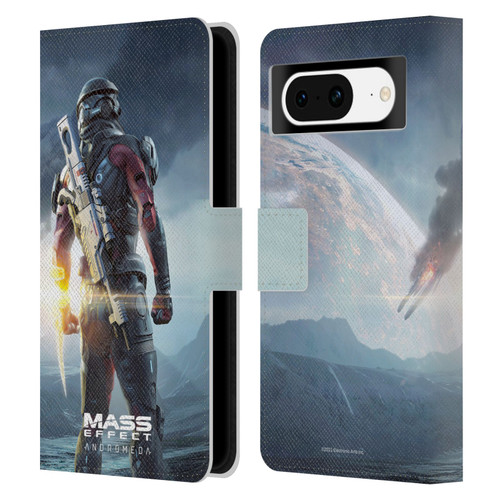 EA Bioware Mass Effect Andromeda Graphics Key Art Super Deluxe 2017 Leather Book Wallet Case Cover For Google Pixel 8