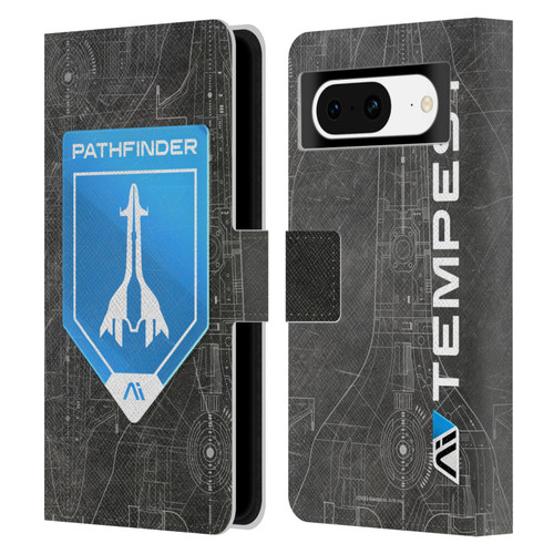 EA Bioware Mass Effect Andromeda Graphics Pathfinder Badge Leather Book Wallet Case Cover For Google Pixel 8