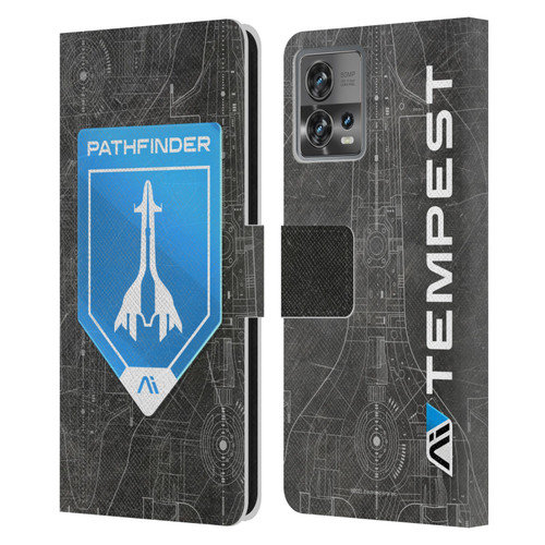 EA Bioware Mass Effect Andromeda Graphics Pathfinder Badge Leather Book Wallet Case Cover For Motorola Moto Edge 30 Fusion