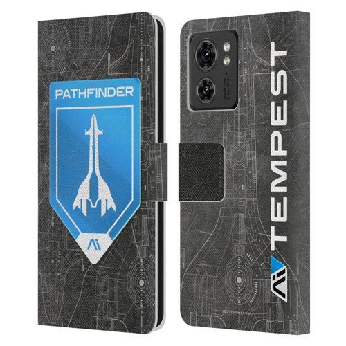 EA Bioware Mass Effect Andromeda Graphics Pathfinder Badge Leather Book Wallet Case Cover For Motorola Moto Edge 40