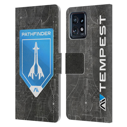 EA Bioware Mass Effect Andromeda Graphics Pathfinder Badge Leather Book Wallet Case Cover For Motorola Moto Edge 40 Pro