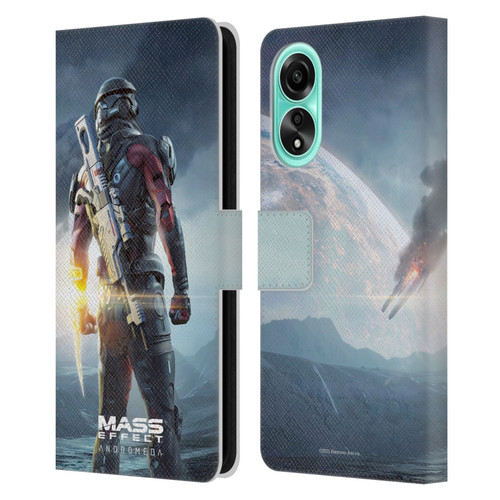 EA Bioware Mass Effect Andromeda Graphics Key Art Super Deluxe 2017 Leather Book Wallet Case Cover For OPPO A78 5G