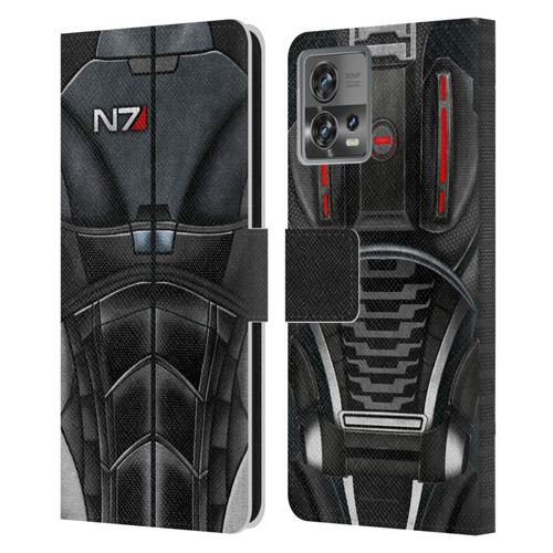 EA Bioware Mass Effect Armor Collection N7 Leather Book Wallet Case Cover For Motorola Moto Edge 30 Fusion