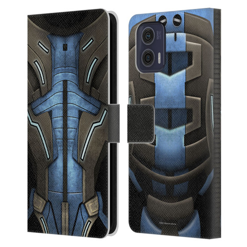 EA Bioware Mass Effect Armor Collection Garrus Vakarian Leather Book Wallet Case Cover For Motorola Moto G73 5G