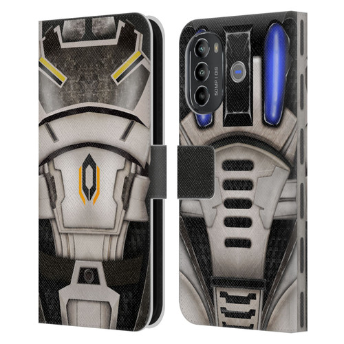 EA Bioware Mass Effect Armor Collection Cerberus Leather Book Wallet Case Cover For Motorola Moto G82 5G
