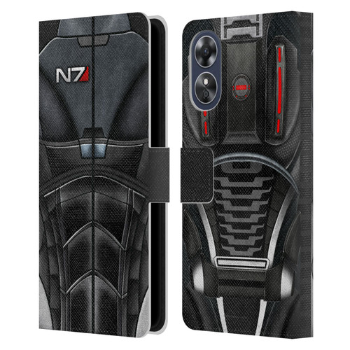 EA Bioware Mass Effect Armor Collection N7 Leather Book Wallet Case Cover For OPPO A17