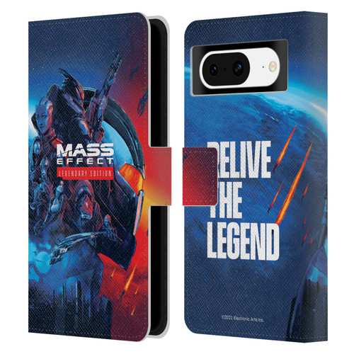 EA Bioware Mass Effect Legendary Graphics Key Art Leather Book Wallet Case Cover For Google Pixel 8