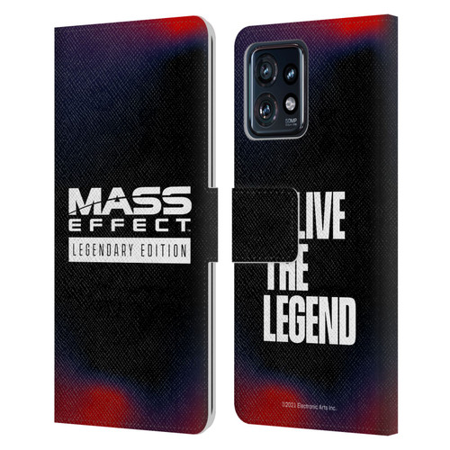 EA Bioware Mass Effect Legendary Graphics Logo Leather Book Wallet Case Cover For Motorola Moto Edge 40 Pro