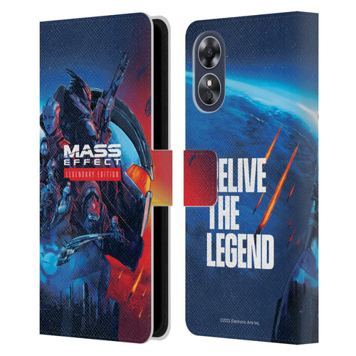 EA Bioware Mass Effect Legendary Graphics Key Art Leather Book Wallet Case Cover For OPPO A17