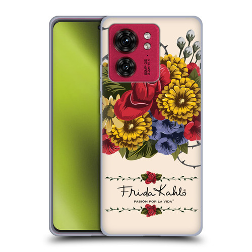 Frida Kahlo Red Florals Vine Soft Gel Case for Motorola Moto Edge 40