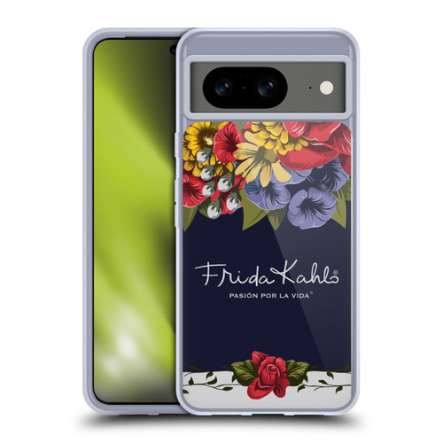 Frida Kahlo Red Florals Blooms Soft Gel Case for Google Pixel 8