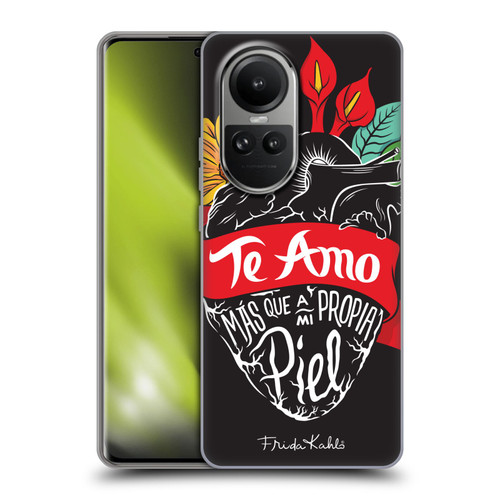 Frida Kahlo Typography Heart Soft Gel Case for OPPO Reno10 5G / Reno10 Pro 5G