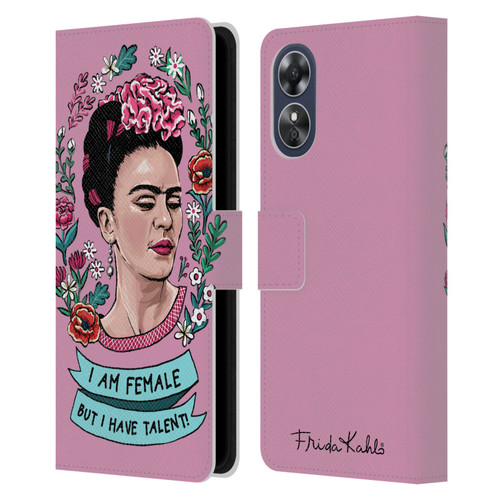 Frida Kahlo Art & Quotes Feminism Leather Book Wallet Case Cover For OPPO A17
