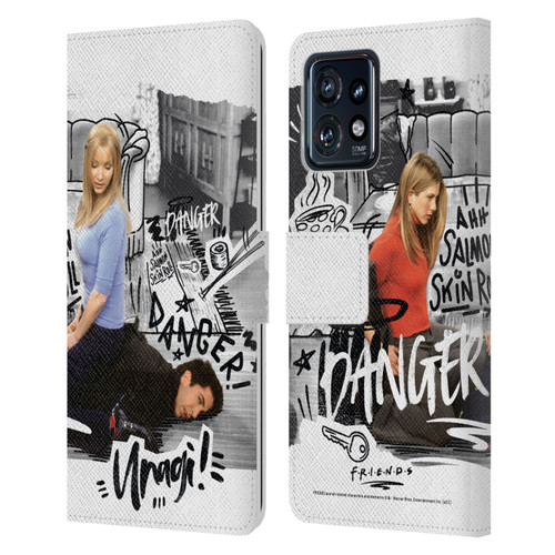 Friends TV Show Doodle Art Ross Unagi Leather Book Wallet Case Cover For Motorola Moto Edge 40 Pro