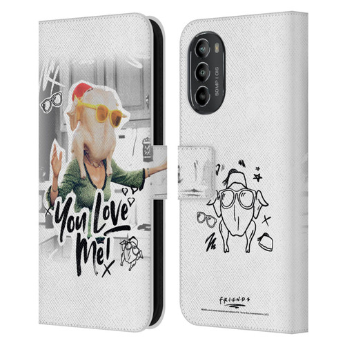Friends TV Show Doodle Art You Love Me Leather Book Wallet Case Cover For Motorola Moto G82 5G