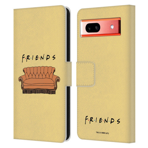 Friends TV Show Iconic Couch Leather Book Wallet Case Cover For Google Pixel 7a