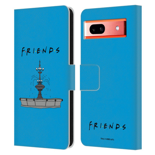 Friends TV Show Iconic Fountain Leather Book Wallet Case Cover For Google Pixel 7a