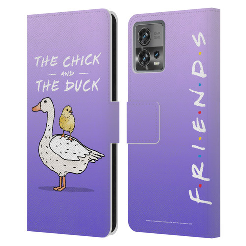 Friends TV Show Key Art Chick And Duck Leather Book Wallet Case Cover For Motorola Moto Edge 30 Fusion