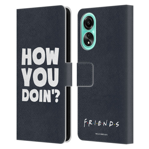 Friends TV Show Quotes How You Doin' Leather Book Wallet Case Cover For OPPO A78 4G