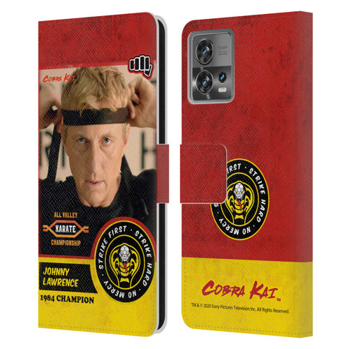Cobra Kai Graphics 2 Johnny Lawrence Karate Leather Book Wallet Case Cover For Motorola Moto Edge 30 Fusion