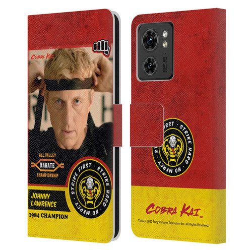 Cobra Kai Graphics 2 Johnny Lawrence Karate Leather Book Wallet Case Cover For Motorola Moto Edge 40