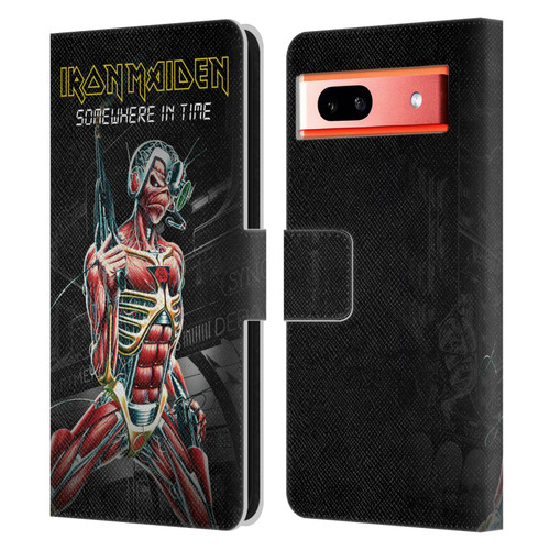 Iron Maiden Album Covers Somewhere Leather Book Wallet Case Cover For Google Pixel 7a