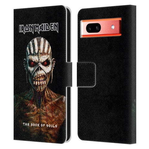 Iron Maiden Album Covers The Book Of Souls Leather Book Wallet Case Cover For Google Pixel 7a