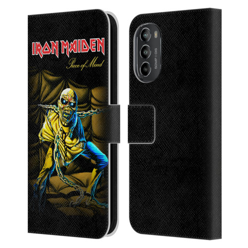 Iron Maiden Album Covers Piece Of Mind Leather Book Wallet Case Cover For Motorola Moto G82 5G