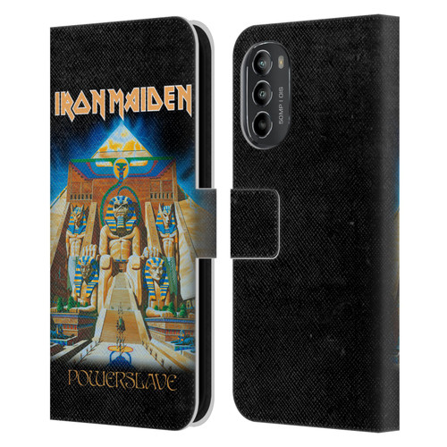 Iron Maiden Album Covers Powerslave Leather Book Wallet Case Cover For Motorola Moto G82 5G