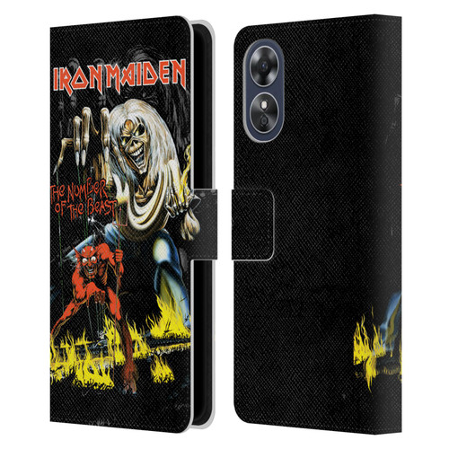 Iron Maiden Album Covers NOTB Leather Book Wallet Case Cover For OPPO A17