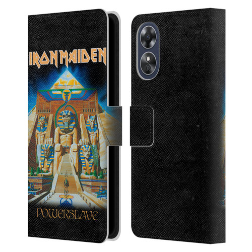 Iron Maiden Album Covers Powerslave Leather Book Wallet Case Cover For OPPO A17