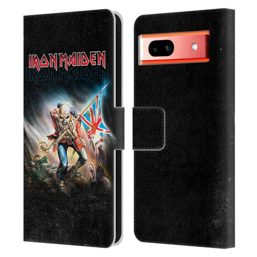 Iron Maiden Art Trooper 2016 Leather Book Wallet Case Cover For Google Pixel 7a