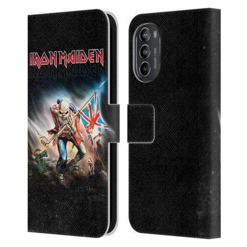 Iron Maiden Art Trooper 2016 Leather Book Wallet Case Cover For Motorola Moto G82 5G