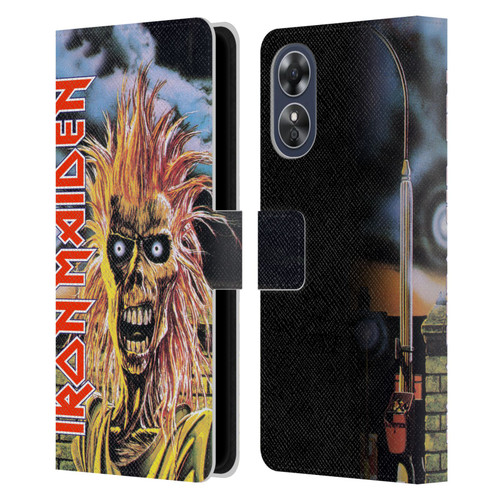 Iron Maiden Art First Leather Book Wallet Case Cover For OPPO A17