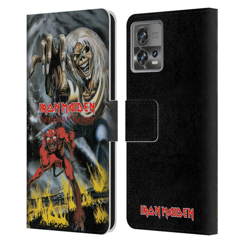 Iron Maiden Graphics The Number Of The Beast Leather Book Wallet Case Cover For Motorola Moto Edge 30 Fusion