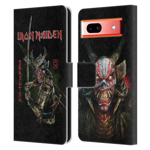 Iron Maiden Senjutsu Album Cover Leather Book Wallet Case Cover For Google Pixel 7a