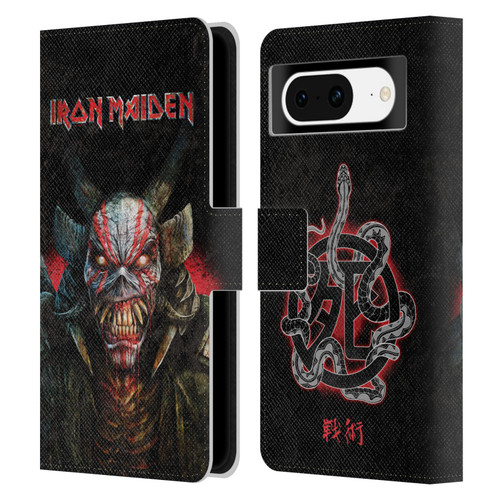 Iron Maiden Senjutsu Back Cover Death Snake Leather Book Wallet Case Cover For Google Pixel 8