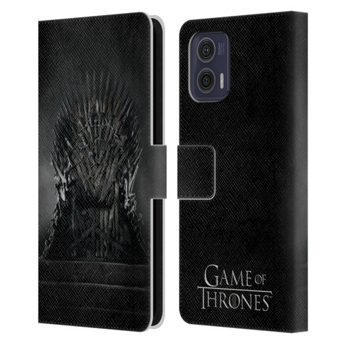 HBO Game of Thrones Key Art Iron Throne Leather Book Wallet Case Cover For Motorola Moto G73 5G