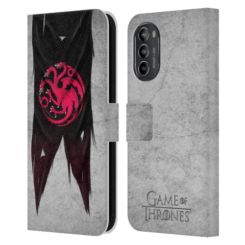 HBO Game of Thrones Sigil Flags Targaryen Leather Book Wallet Case Cover For Motorola Moto G82 5G